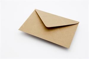 Brown Ribbed Envelope